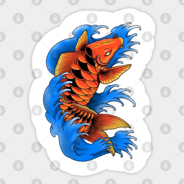 koi Sticker by erickgalcontattoo